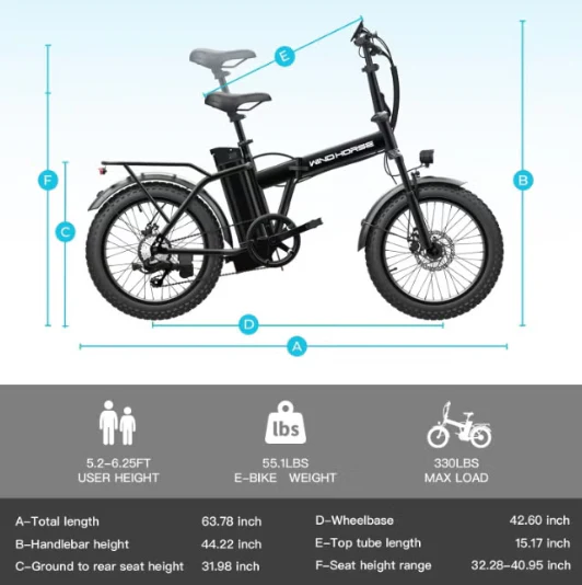 Windhorse W4A Electric Bicycle 48V 15.6Ah 720W - Image 4