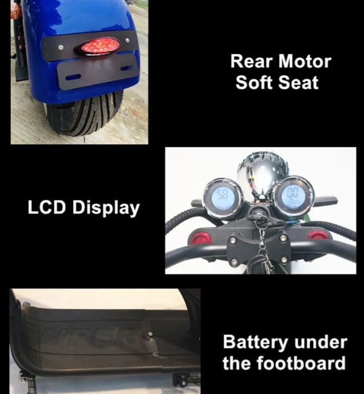 X1 Harley fat tire E bike 60V 12Ah 3000W - Image 14