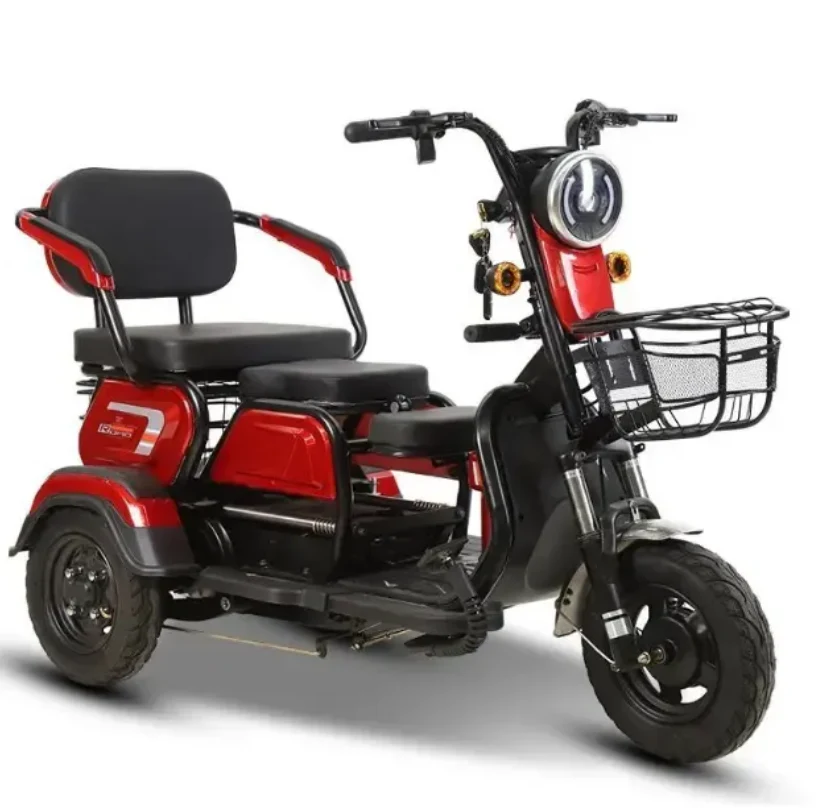 X3B Electric Bicycle Three wheel motorcycle 350W 48V 40KM Range with kids seat