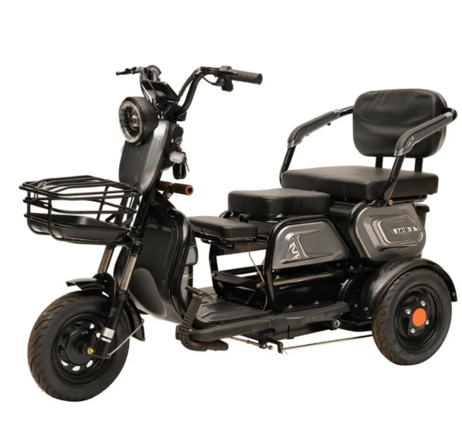 X3B Electric Bicycle Three wheel motorcycle 350W 48V 40KM Range with kids seat - Image 5