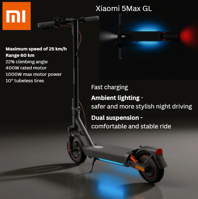 Xiaomi Electric Scooter 5 Max GL 60km Long Range Fast charging - Image 2